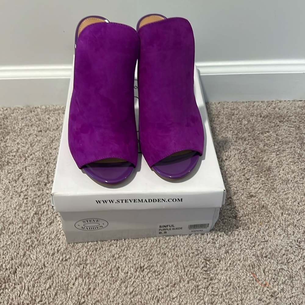 Steve Madden Purple Suede Sinful